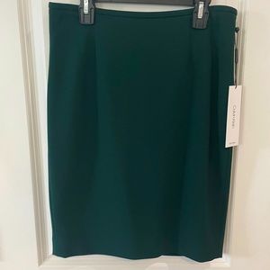 New Calvin Klein Green pencil skirt with tags 2p
